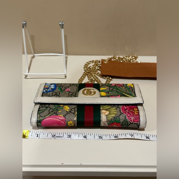 Authentic Gucci flora ophidia Wallet with Added unbranded Chain - Picture 15 of 16